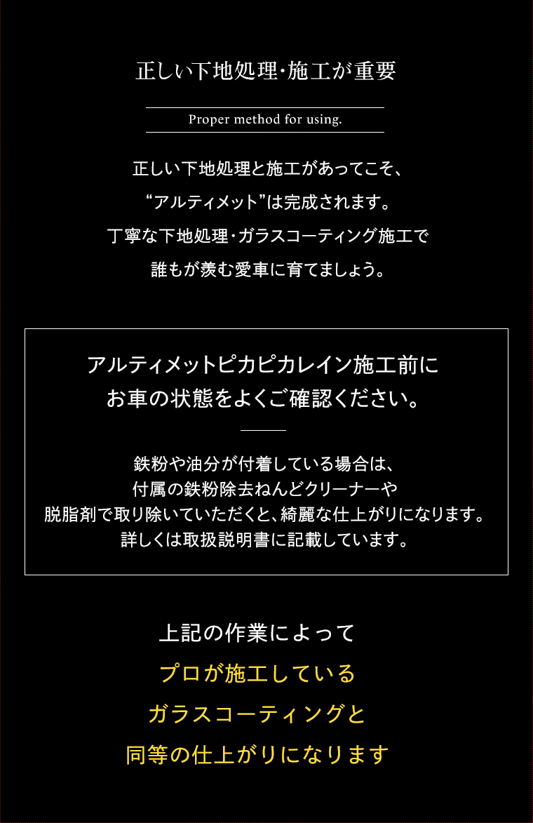 アルティメットピカピカレイン 【下地処理セット】[TOP-ULTIMATE-S